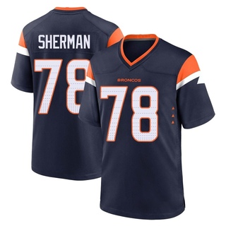 Game Will Sherman Men's Denver Broncos Alternate Jersey - Navy