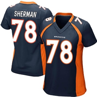 Game Will Sherman Women's Denver Broncos Alternate Jersey - Navy Blue