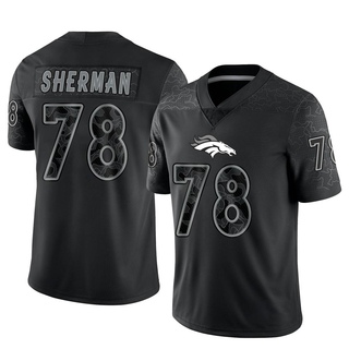 Limited Will Sherman Men's Denver Broncos Reflective Jersey - Black