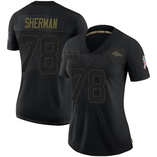 Limited Will Sherman Women's Denver Broncos 2020 Salute To Service Jersey - Black