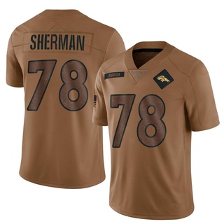 Limited Will Sherman Youth Denver Broncos 2023 Salute To Service Jersey - Brown